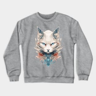 Mystical Cat Art Nouveau Crewneck Sweatshirt